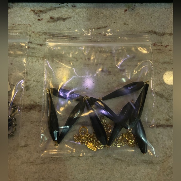 Vintage Long Black Glass Beads Necklace - Picture 8 of 8